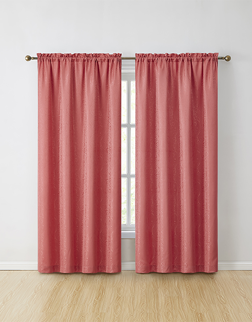 Emily Jacquard Rod Pocket Panel, Sheer Pink Curtains Target